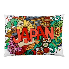 Earthquake And Tsunami Drawing Japan Illustration Pillow Case