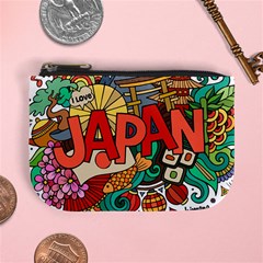 Earthquake And Tsunami Drawing Japan Illustration Mini Coin Purse