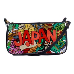 Earthquake And Tsunami Drawing Japan Illustration Shoulder Clutch Bag