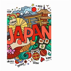 Earthquake And Tsunami Drawing Japan Illustration Small Garden Flag (Two Sides)