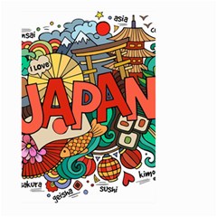 Earthquake And Tsunami Drawing Japan Illustration Large Garden Flag (Two Sides)