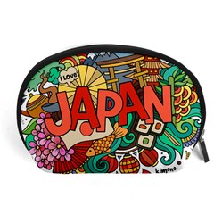 Earthquake And Tsunami Drawing Japan Illustration Accessory Pouch (Large)