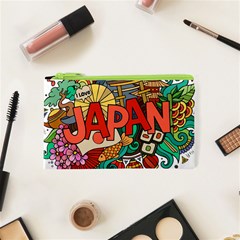 Earthquake And Tsunami Drawing Japan Illustration Cosmetic Bag (xs) by Vaneshart