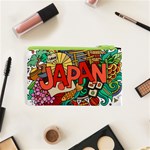 Earthquake And Tsunami Drawing Japan Illustration Cosmetic Bag (XS) Back