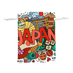 Earthquake And Tsunami Drawing Japan Illustration Lightweight Drawstring Pouch (m)