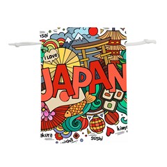 Earthquake And Tsunami Drawing Japan Illustration Lightweight Drawstring Pouch (l)