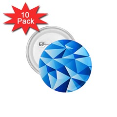 Triangles Abstract Blue 1 75  Buttons (10 Pack) by Vaneshart