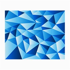 Triangles Abstract Blue Small Glasses Cloth by Vaneshart