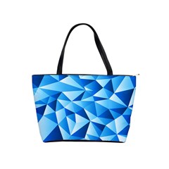 Triangles Abstract Blue Classic Shoulder Handbag by Vaneshart