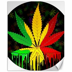 Cannabis Leaf Color Canvas 16  X 20  by Vaneshart