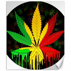 Cannabis Leaf Color Canvas 20  X 24  by Vaneshart