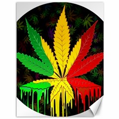 Cannabis Leaf Color Canvas 36  X 48  by Vaneshart