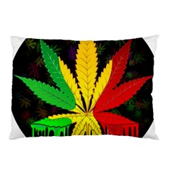 Cannabis Leaf Color Pillow Case by Vaneshart