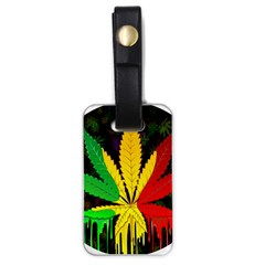 Cannabis Leaf Color Luggage Tag (one Side) by Vaneshart