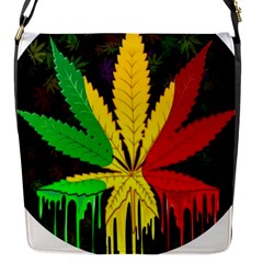 Cannabis Leaf Color Flap Closure Messenger Bag (s) by Vaneshart