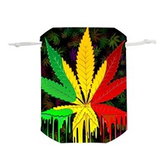 Cannabis Leaf Color Lightweight Drawstring Pouch (l) by Vaneshart