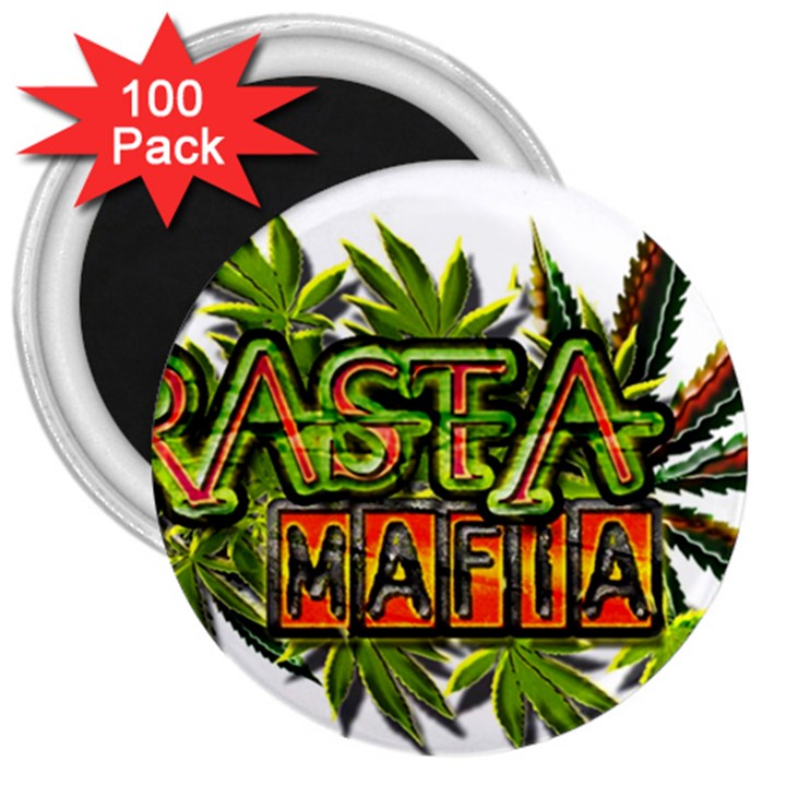 Cannabis Hemp Hashish Illegal Drug Trade Rasta 3  Magnets (100 pack)