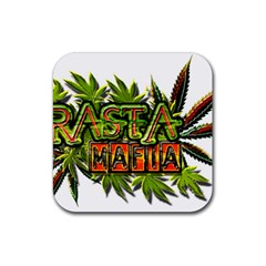 Cannabis Hemp Hashish Illegal Drug Trade Rasta Rubber Coaster (square)  by Vaneshart