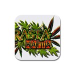 Cannabis Hemp Hashish Illegal Drug Trade Rasta Rubber Square Coaster (4 pack)  Front