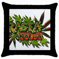 Cannabis Hemp Hashish Illegal Drug Trade Rasta Throw Pillow Case (black) by Vaneshart