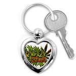 Cannabis Hemp Hashish Illegal Drug Trade Rasta Key Chain (Heart) Front