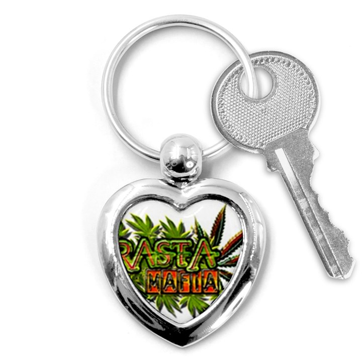 Cannabis Hemp Hashish Illegal Drug Trade Rasta Key Chain (Heart)