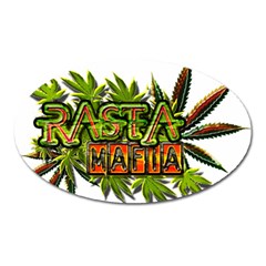 Cannabis Hemp Hashish Illegal Drug Trade Rasta Oval Magnet by Vaneshart