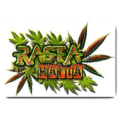 Cannabis Hemp Hashish Illegal Drug Trade Rasta Large Doormat  by Vaneshart