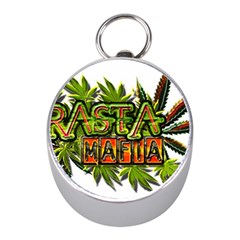 Cannabis Hemp Hashish Illegal Drug Trade Rasta Mini Silver Compasses by Vaneshart