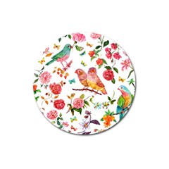 Watercolour Flowers Watercolor Painting Drawing Magnet 3  (round) by Vaneshart