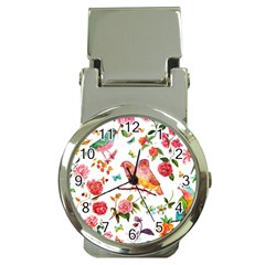 Watercolour Flowers Watercolor Painting Drawing Money Clip Watches by Vaneshart