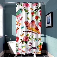 Watercolour Flowers Watercolor Painting Drawing Shower Curtain 36  X 72  (stall)  by Vaneshart