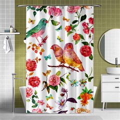 Watercolour Flowers Watercolor Painting Drawing Shower Curtain 48  X 72  (small)  by Vaneshart