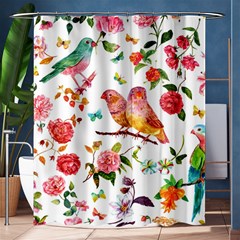 Watercolour Flowers Watercolor Painting Drawing Shower Curtain 60  X 72  (medium)  by Vaneshart