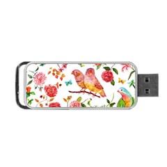 Watercolour Flowers Watercolor Painting Drawing Portable Usb Flash (one Side) by Vaneshart