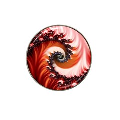 Abstract Fractal Patterns Red Hat Clip Ball Marker by Vaneshart