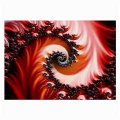 Abstract Fractal Patterns Red Large Glasses Cloth by Vaneshart