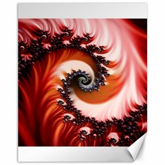 Abstract Fractal Patterns Red Canvas 11  X 14  by Vaneshart