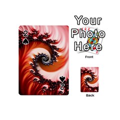 Abstract Fractal Patterns Red Playing Cards 54 Designs (mini) by Vaneshart