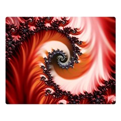 Abstract Fractal Patterns Red Double Sided Flano Blanket (large)  by Vaneshart