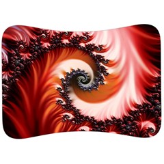 Abstract Fractal Patterns Red Velour Seat Head Rest Cushion by Vaneshart