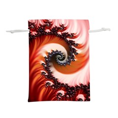 Abstract Fractal Patterns Red Lightweight Drawstring Pouch (l)