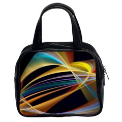 Lines Stripes Colorful Abstract Background Color Classic Handbag (two Sides) by Vaneshart