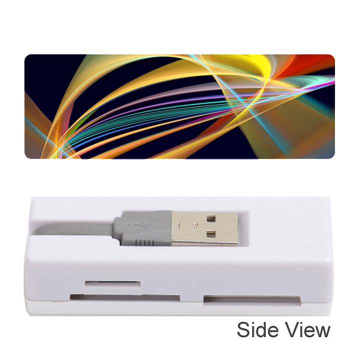 Lines Stripes Colorful Abstract Background Color Memory Card Reader (Stick)