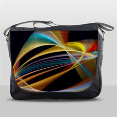 Lines Stripes Colorful Abstract Background Color Messenger Bag by Vaneshart