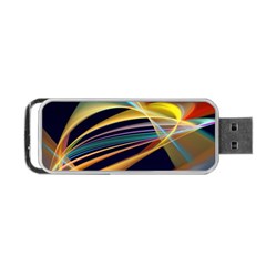 Lines Stripes Colorful Abstract Background Color Portable Usb Flash (two Sides) by Vaneshart