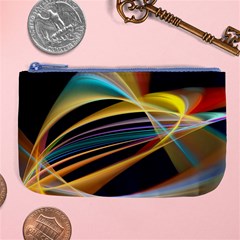 Lines Stripes Colorful Abstract Background Color Large Coin Purse by Vaneshart