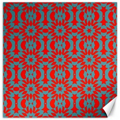 Seamless Geometric Pattern In A Red Canvas 12  X 12  by Vaneshart