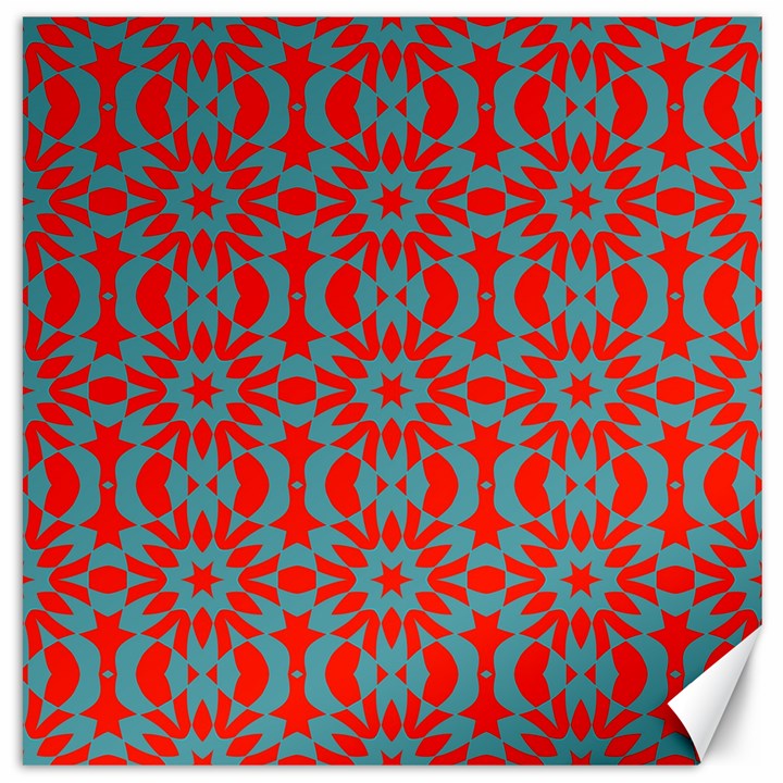 Seamless Geometric Pattern In A Red Canvas 12  x 12 