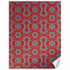 Seamless Geometric Pattern In A Red Canvas 18  X 24  by Vaneshart